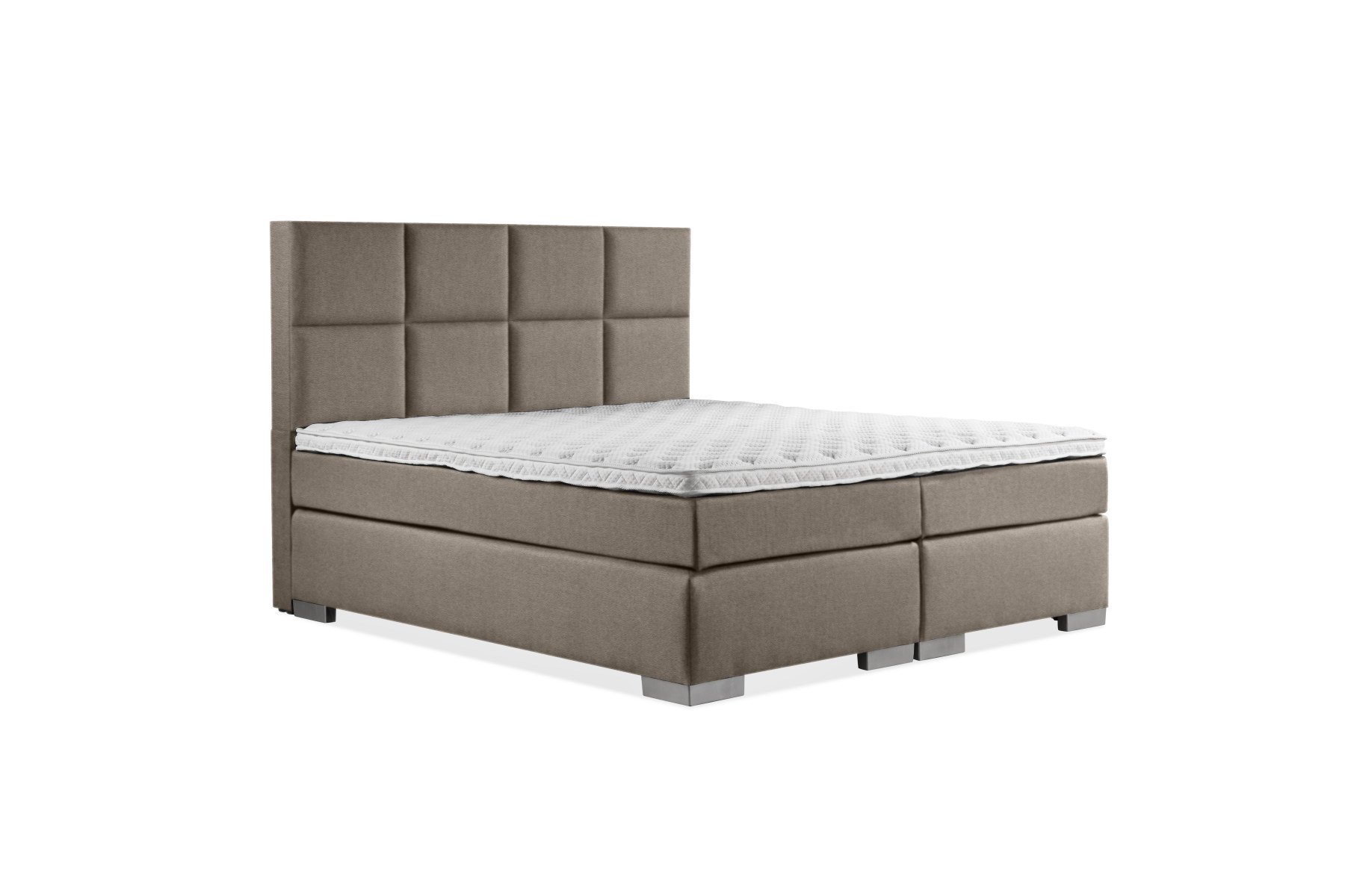 boxspring-aura-8vaks-taupe-leer