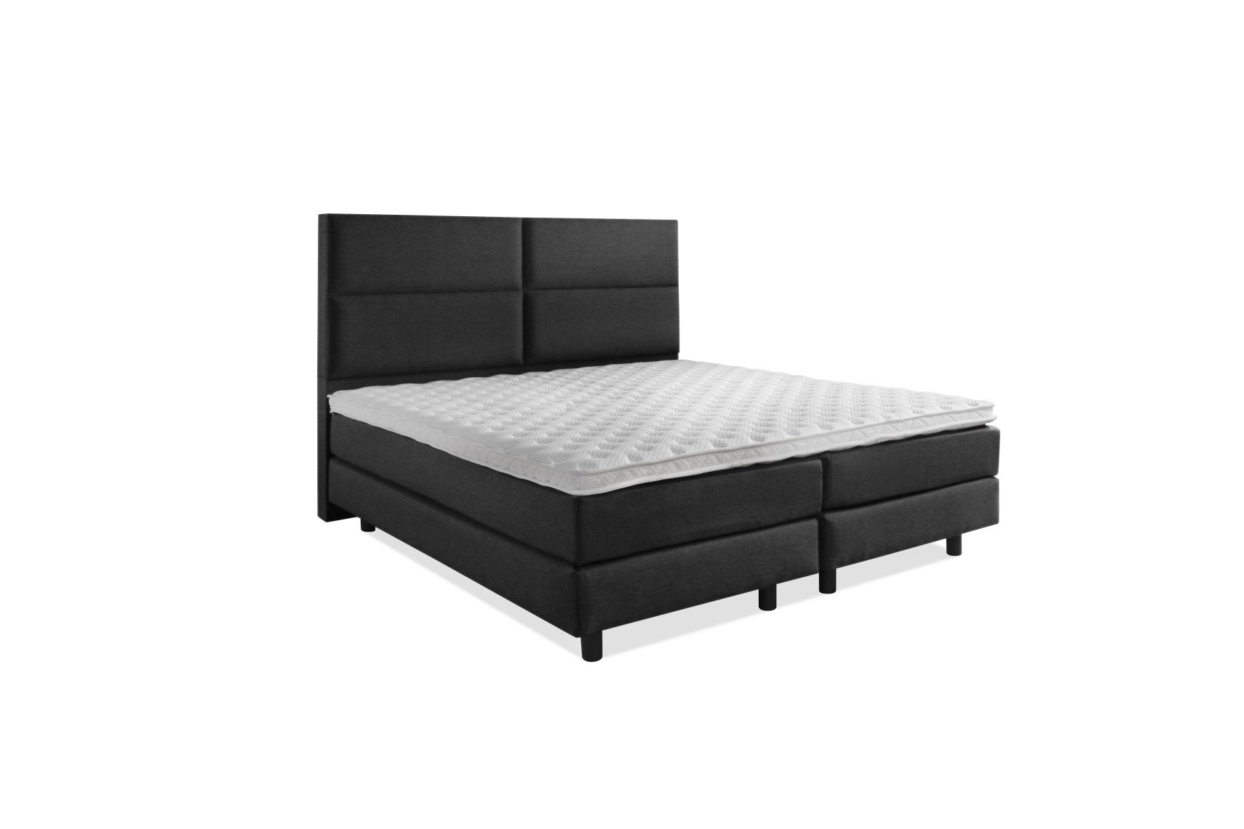 boxspring-bella-4vaks-gitzwart-leer