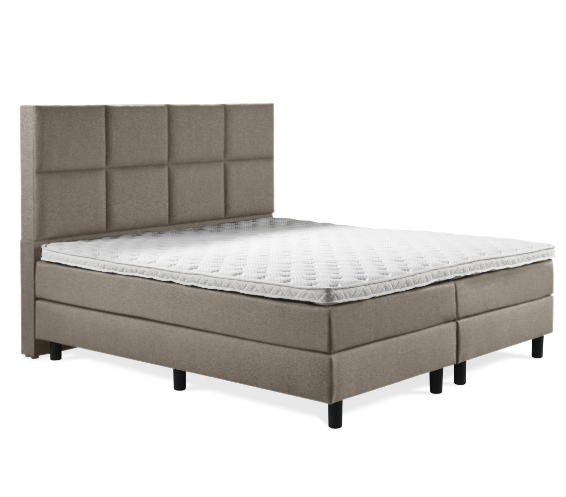 boxspring-luna-8vaks-taupe-leer